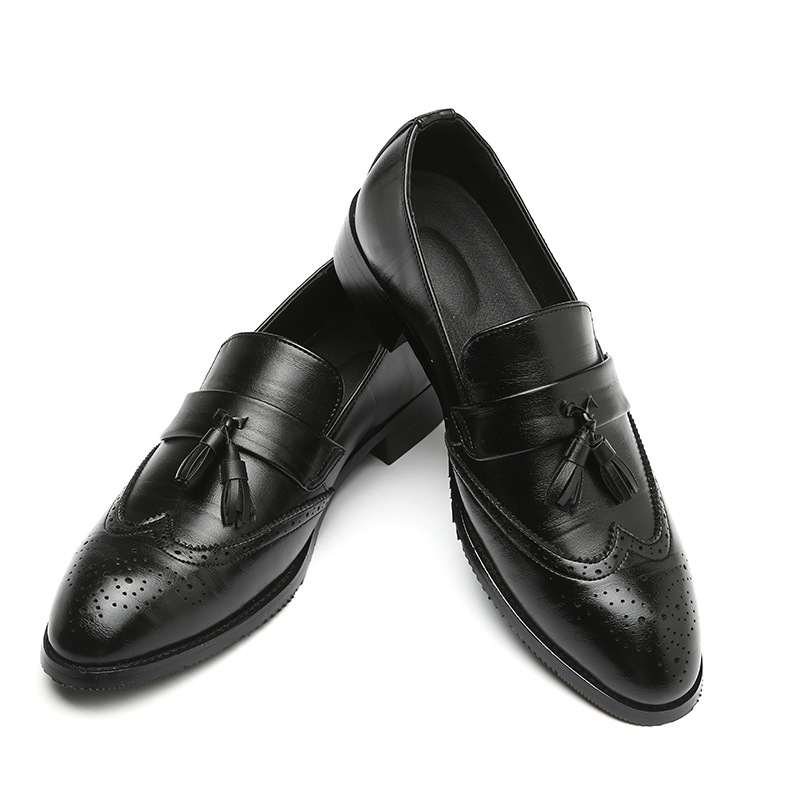 Formal Wear Women'S Loafers - クラシックなメンズレザータッセルローファー、手作りのスリッポンカジュアルフォーマルシューズ、オフィス、結婚式、普段着に快適な履き心地