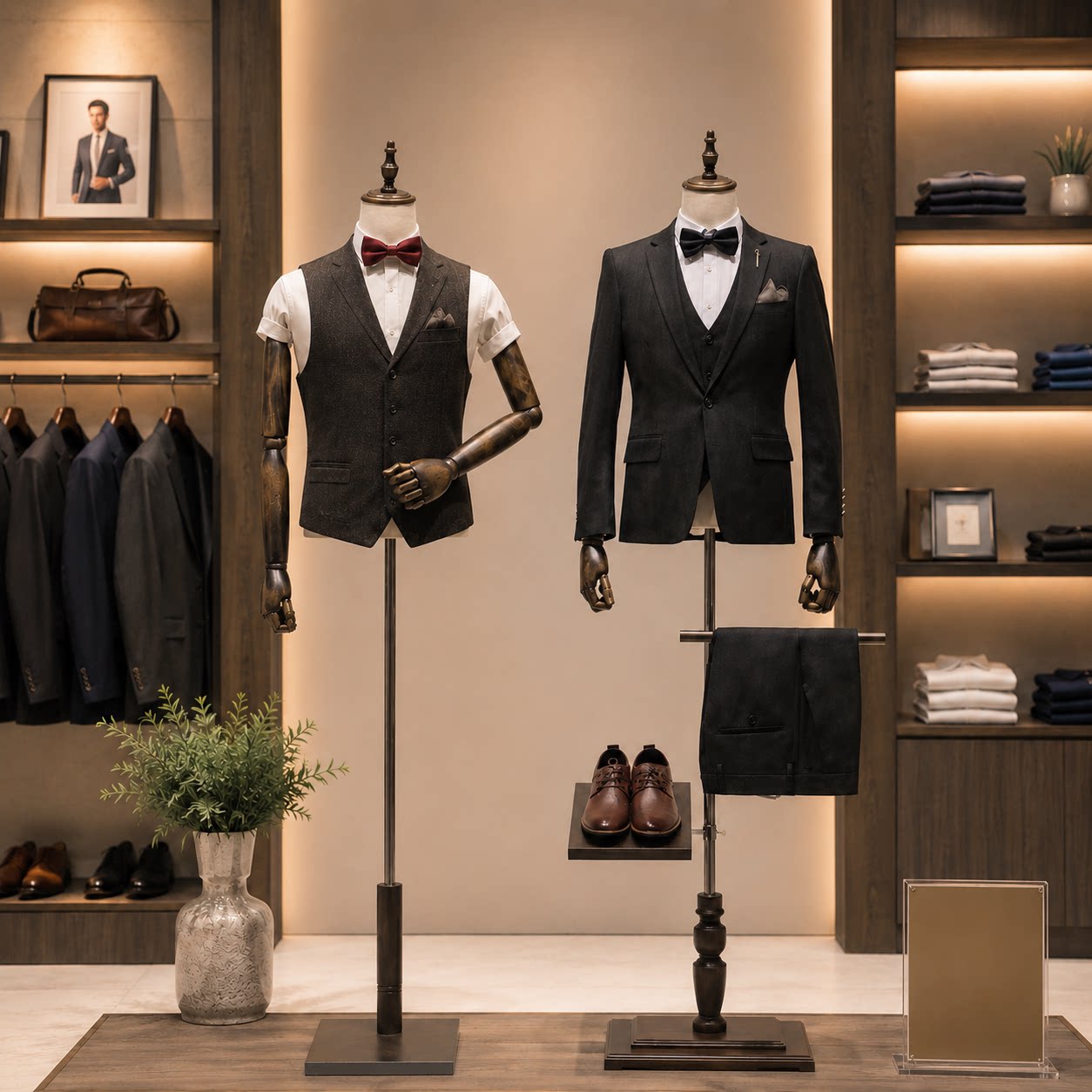 Women Formal Wear Korean - トルソー、上半身、韓国風の衣料品店、スーツやフォーマルウェアの展示、ショーウィンドウの展示、全身トルソー。