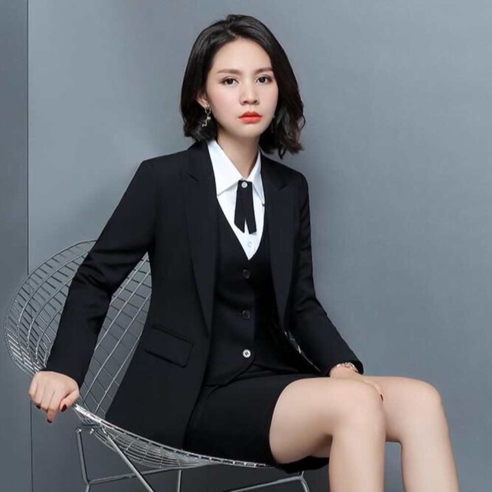 上品なオフィスファッション、ビジネスベスト、プラスサイズ、無 - Women Formal Wear Coat のレビューと価格