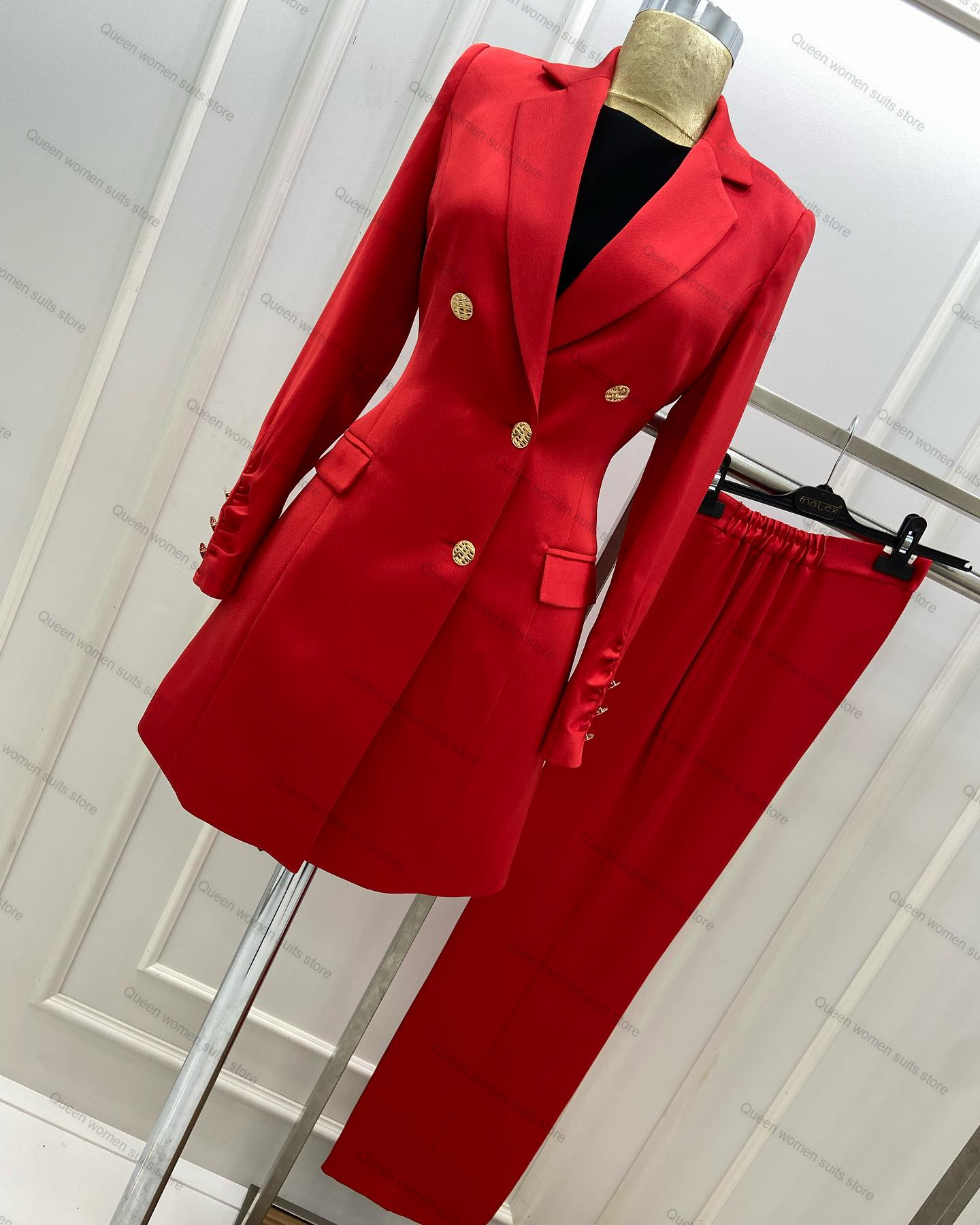 女性の結婚式のパンツとスーツのセット,フォーマルなダブルブレ - Women Formal Wear Tailor のレビューと価格