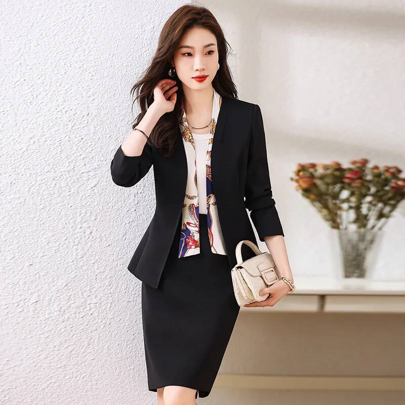 スカートとジャケット付きのフォーマルな女性用ビジネススーツ  - Women Formal Wear With Blazer のレビューと価格