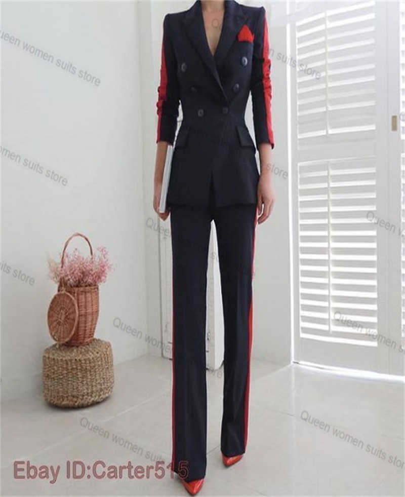 女性用2ピースフォーマルスーツセット,ブレザーとパンツ,ジャ - Women Formal Wear Coat のレビューと価格