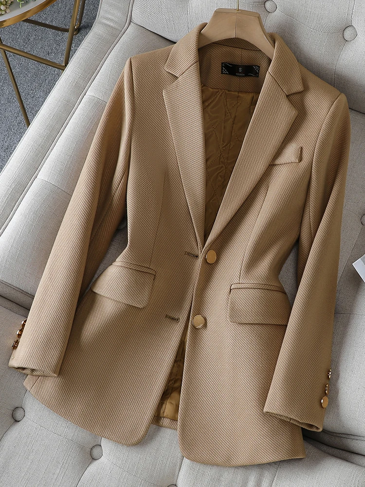 ファッションレディースブレザー女性用グリーンブラックカーキ長 - Women Formal Wear With Blazer のレビューと価格