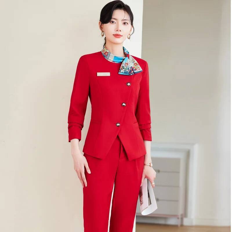 プラスサイズのフォーマルでエレガントなスタイルのパンツスーツ - Women'S Formal Wear Pants Suit のレビューと価格
