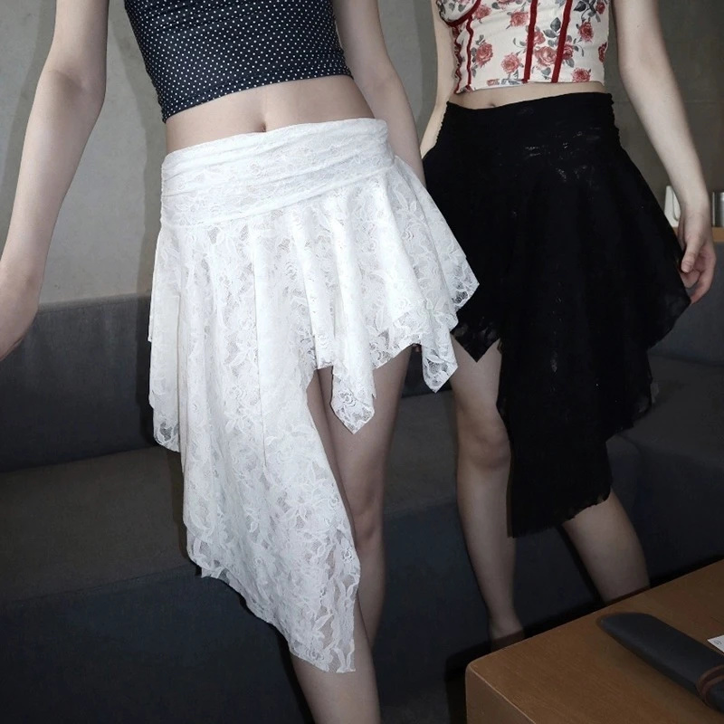 ローズクロシェレース非対称ミニスカートボヘミアンシックレイヤ - Women Formal Wear Look のレビューと価格