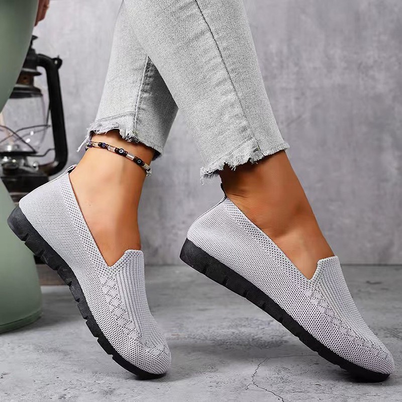 女性のニットローファー軽量アンチスリップ女性フラットシューズ - Formal Wear Women'S Loafers のレビューと価格