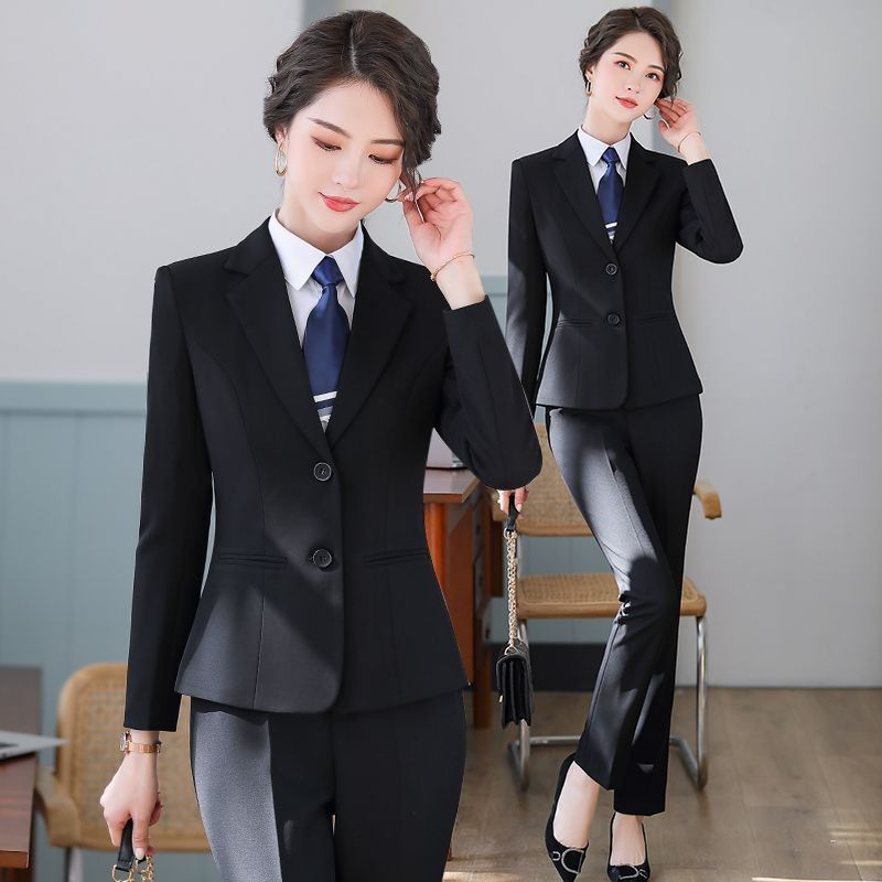 韓国風ブラックスーツジャケット レディース 春秋新作 スリム - Women Formal Wear Korean のレビューと価格