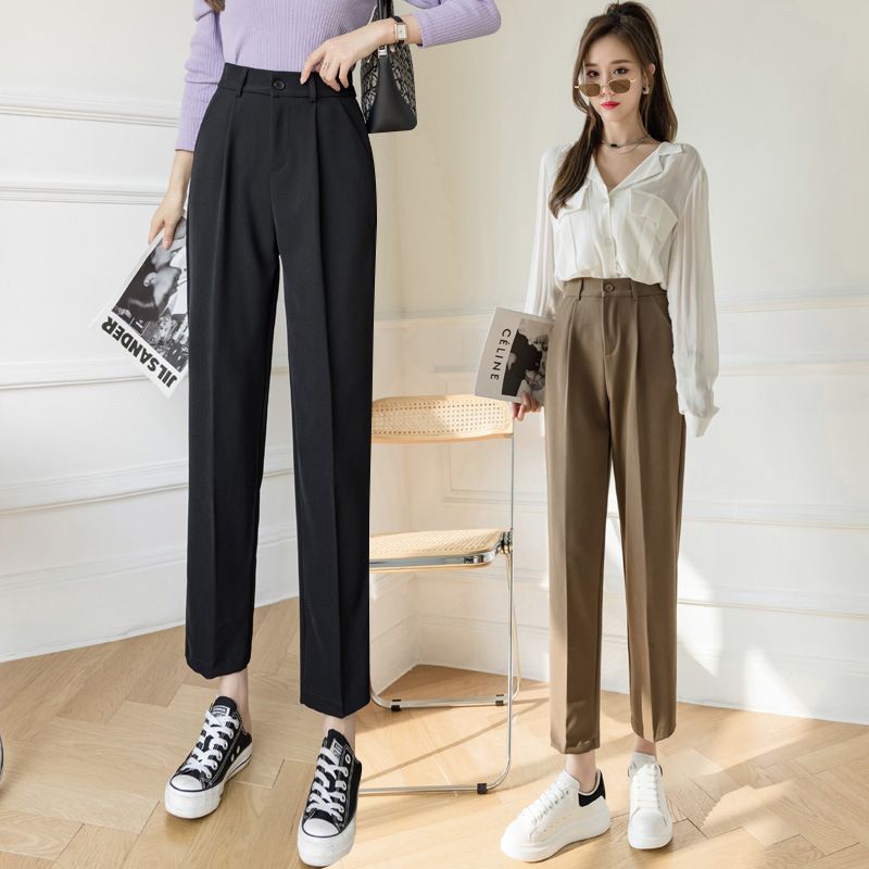 女性のシックなオフィスウェア,ストレートパンツ,韓国スタイル - Women Formal Wear Korean のレビューと価格