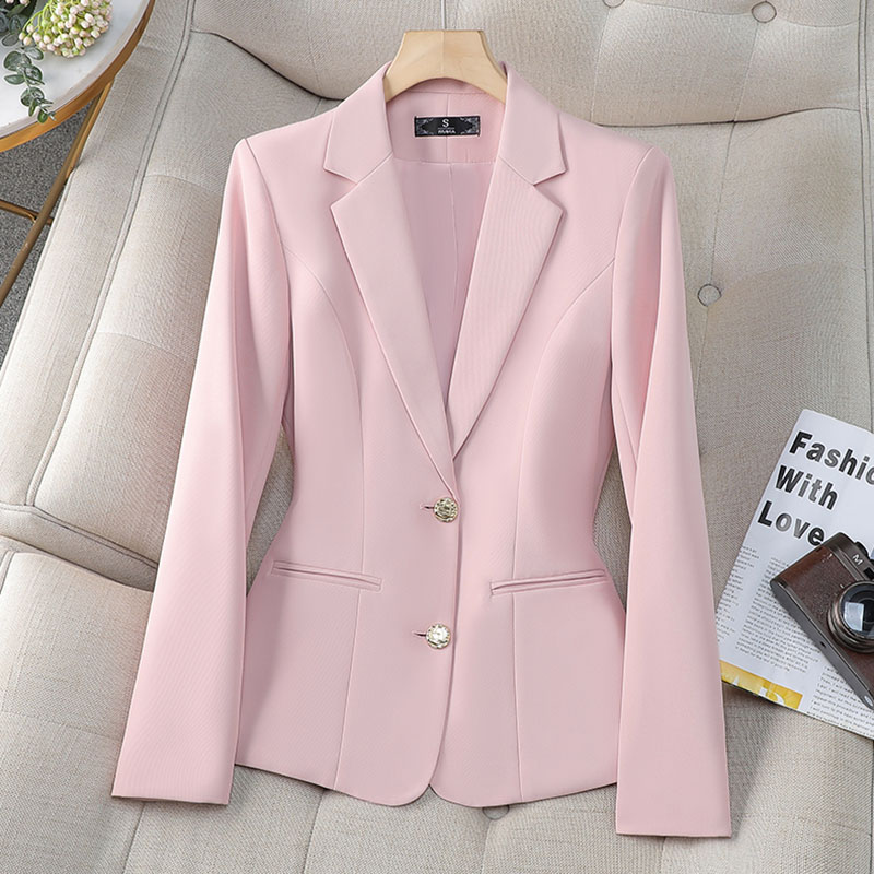 新しいファッション女性フォーマルブレザーレディースシングルブ - Women Formal Wear With Blazer のレビューと価格